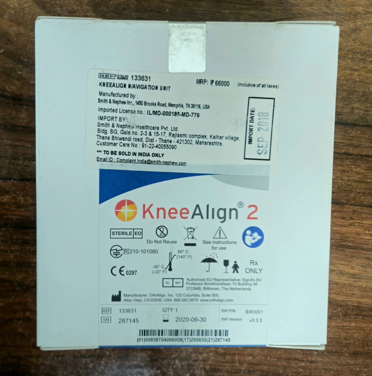 Smith & Nephew KneeAlign 2 Navigation Unit 133631 OrthAlign Surgical System - New