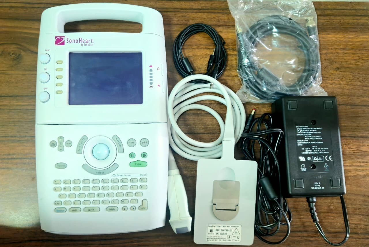 SonoSite SonoHeart Portable Ultrasound Machine + C15/4 2MHz MCX Transducer + Bat