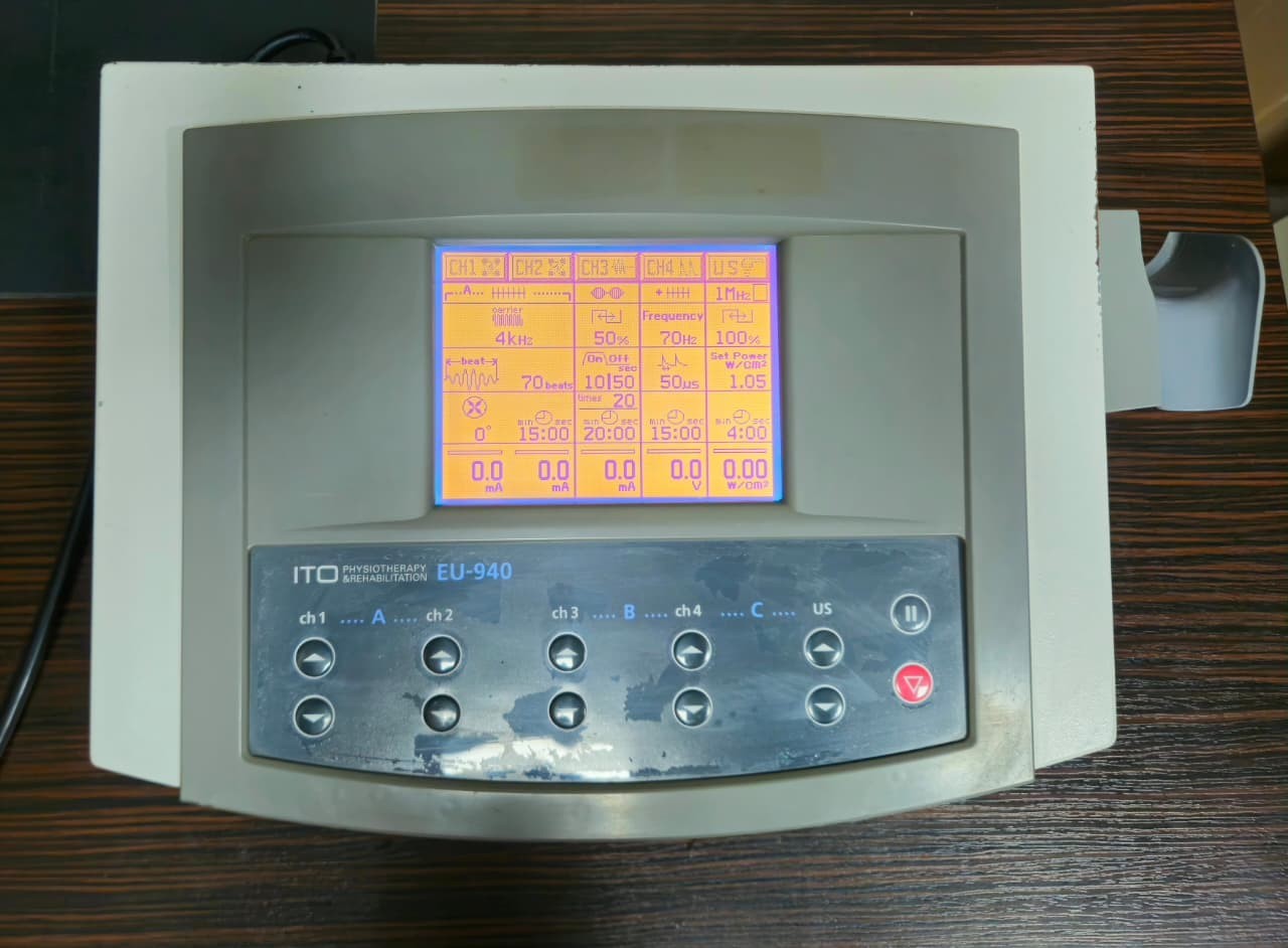 ITO EU-940 Electrotherapy Ultrasound 1/3MHz Physiotherapy Unit Tested