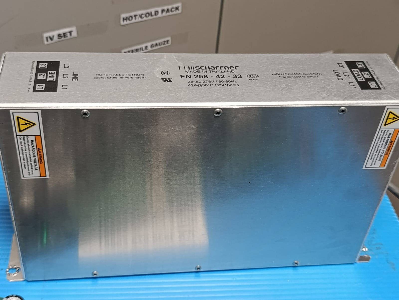 Philips Schaffner FN 258-42-33 42 Amp RFI Power Line Filter